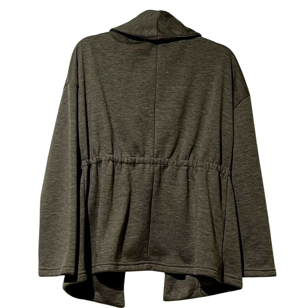 Fabletics Size XS Gray Open Cardigan Jacket With Cinched Waist - Picture 3 of 9